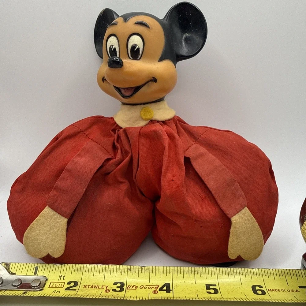Mickey‎ Mouse Bean Bag Vintage Vinyl Toy Walt Disney Productions Made In Japan